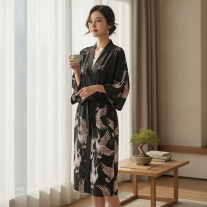 Kimono Japonais Traditionnel Femme - Cardigan Long, Chemise Haori Geisha